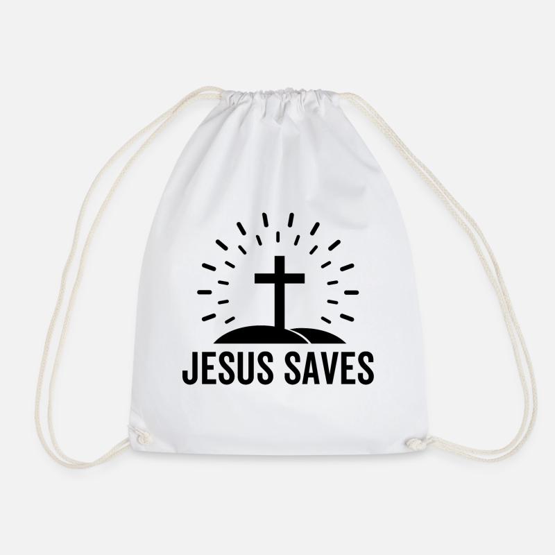 Jesus rettet - Turnbeutel - Weiß