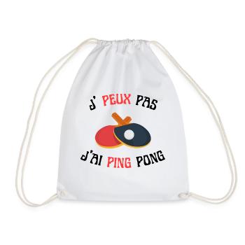 J'peux pas j'ai ping pong - Sac de sport léger - blanc - Devant