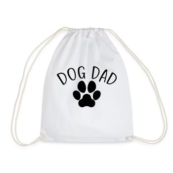 Dog Dad - Mignon Dog Paw Drôle Dog Lover Dad Gift - Sac de sport léger - blanc - Devant