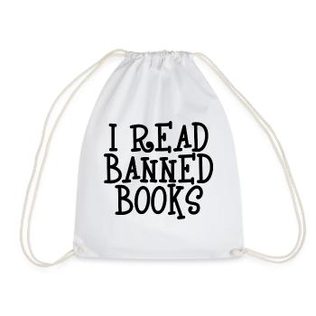 I Read Banned Books 24 - Drawstring Bag - white - Front