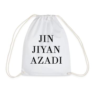 Woman Life Freedom Iran - Drawstring Bag - white - Front