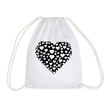 Symbole de coeur Amour Mignons Cœurs Rose Dessin Vecteur - Sac de sport léger - blanc - Devant