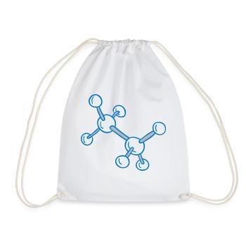 Chemistry Chemist Logo for Professor and Student - Drawstring Bag - white - Front