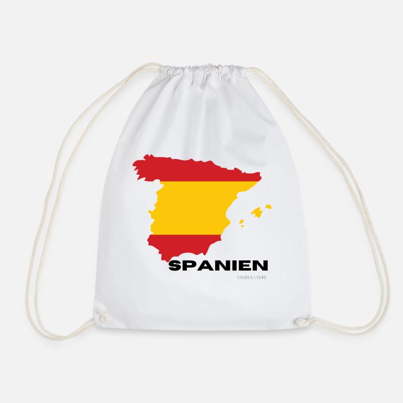Spain - Drawstring Bag - white