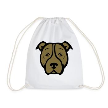Dog - Drawstring Bag - white - Front