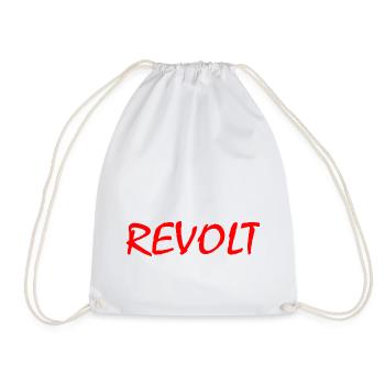 Revolt - Drawstring Bag - white - Front