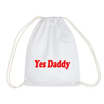 Yes daddy - Drawstring Bag - white - Front