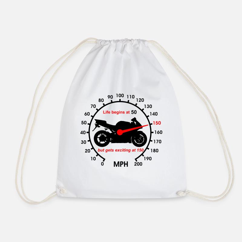 Life begins at 50 - Drawstring Bag - white