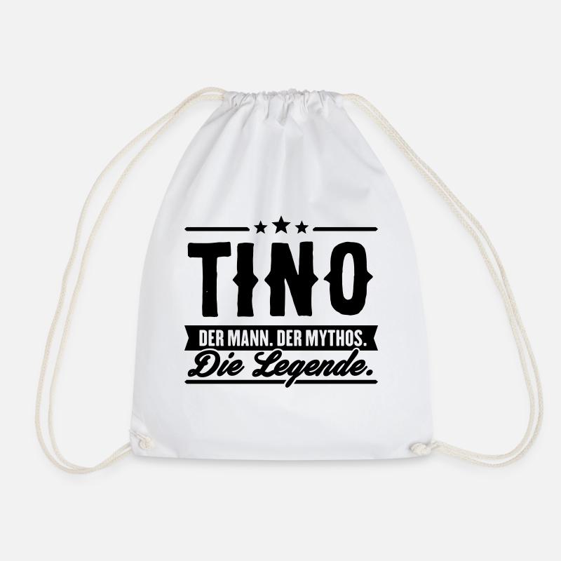 Mann Mythos Legende Tino - Turnbeutel - Weiß