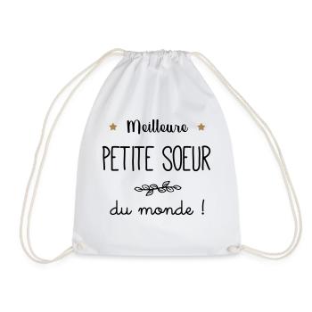 Meilleure petite seur du monde vecteur - Sac de sport léger - blanc - Devant