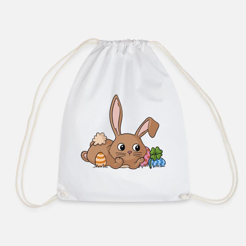 Träumender Comic Osterhase - Turnbeutel - Weiß