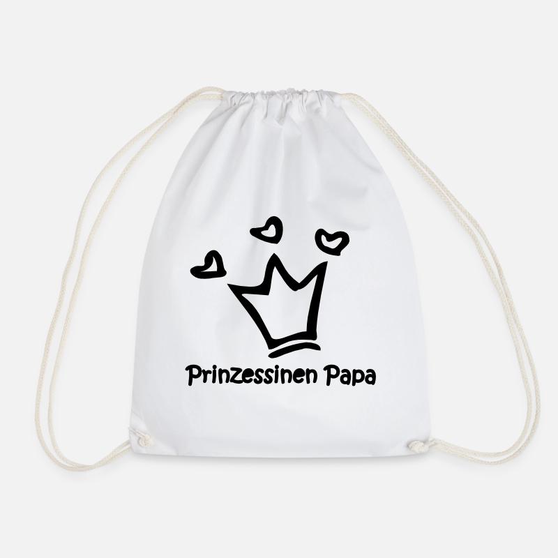 Princesses Papa - Drawstring Bag - white