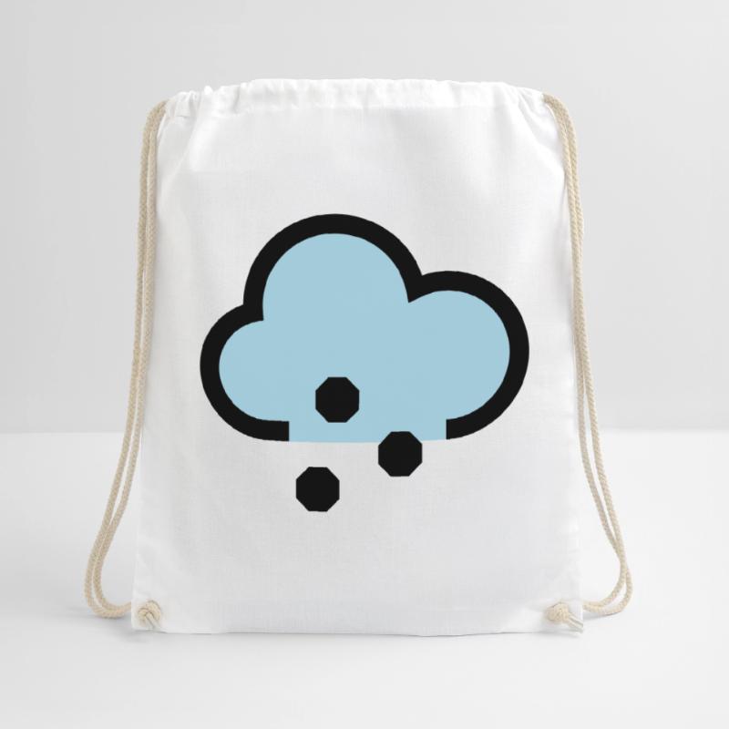 Wetter Symbol oder Icon Schnee und Graupel Turnbeutel