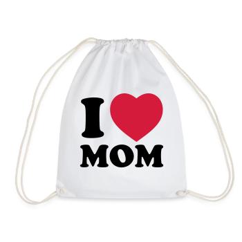 i_love_mom - Turnbeutel - Weiß - Vorne