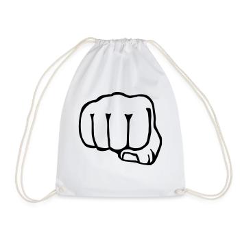 frère poing - boîte - Sac de sport léger - blanc - Devant