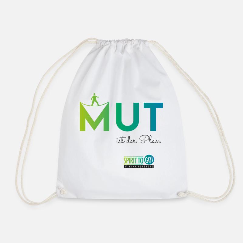 Mut ist der Plan - Turnbeutel - Weiß