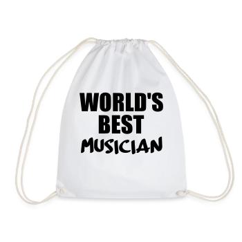 musician - Drawstring Bag - white - Front