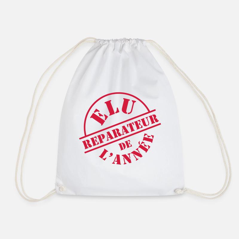 # # # # Répérateur - Drawstring Bag - white
