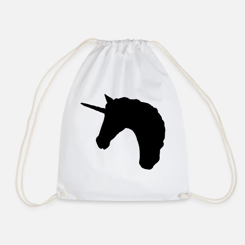 Einhorn Profil - Turnbeutel - Weiß