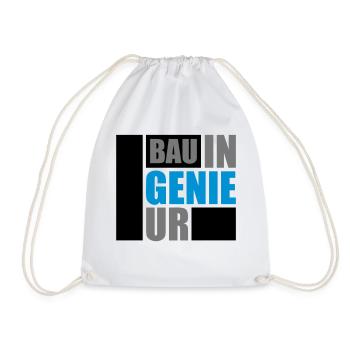 Construction Engineering Civil Engineering Genius - Drawstring Bag - white - Front