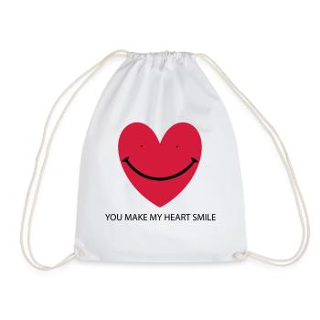 Heart Smile - Sac de sport léger - blanc - Devant
