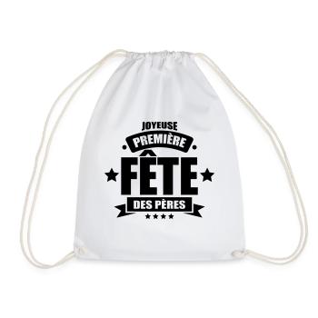 joyeuse première fête des pères - Sac de sport léger - blanc - Devant
