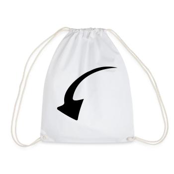 Arrow - arrow - Drawstring Bag - white - Front