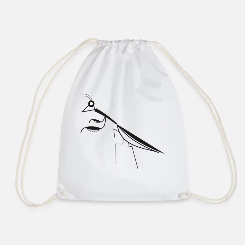 Gottesanbeterin - Turnbeutel - Weiß