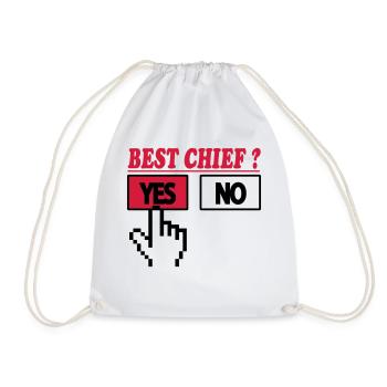 Best chief ? yes 222 - Drawstring Bag - white - Front