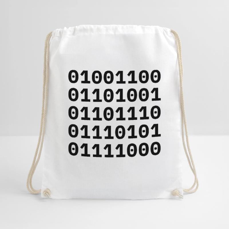 "LINUX" en code binaire. Sac de sport léger