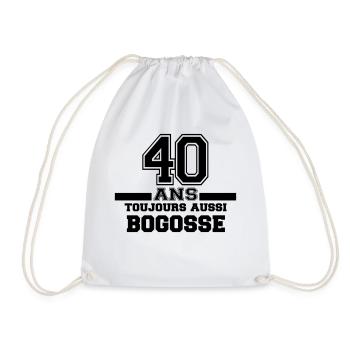 40 ANS toujours aussi bogosse - Sac de sport léger - blanc - Devant