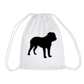 dogue de bordeaux silhouette - Turnbeutel - Weiß - Vorne