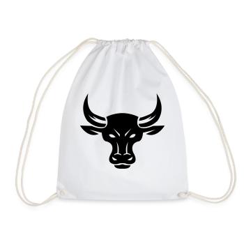 stier_001 - Drawstring Bag - white - Front