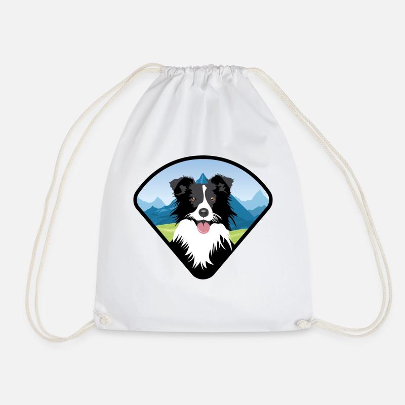 Border-Collie - Turnbeutel - Weiß