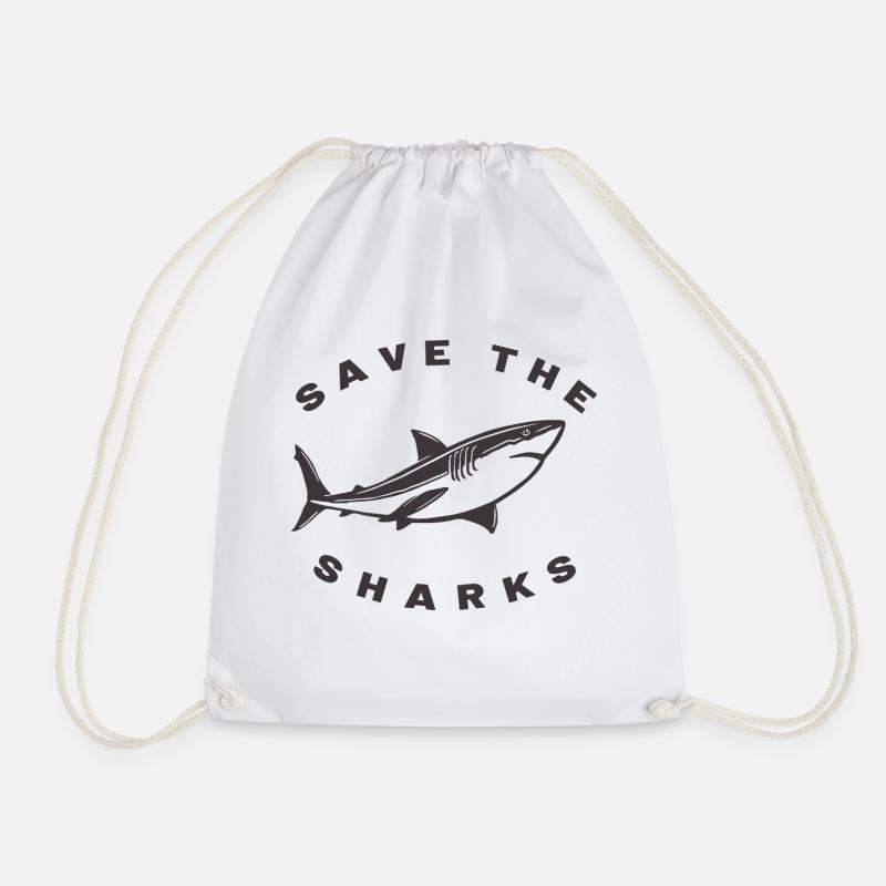 save the sharks - Turnbeutel - Weiß