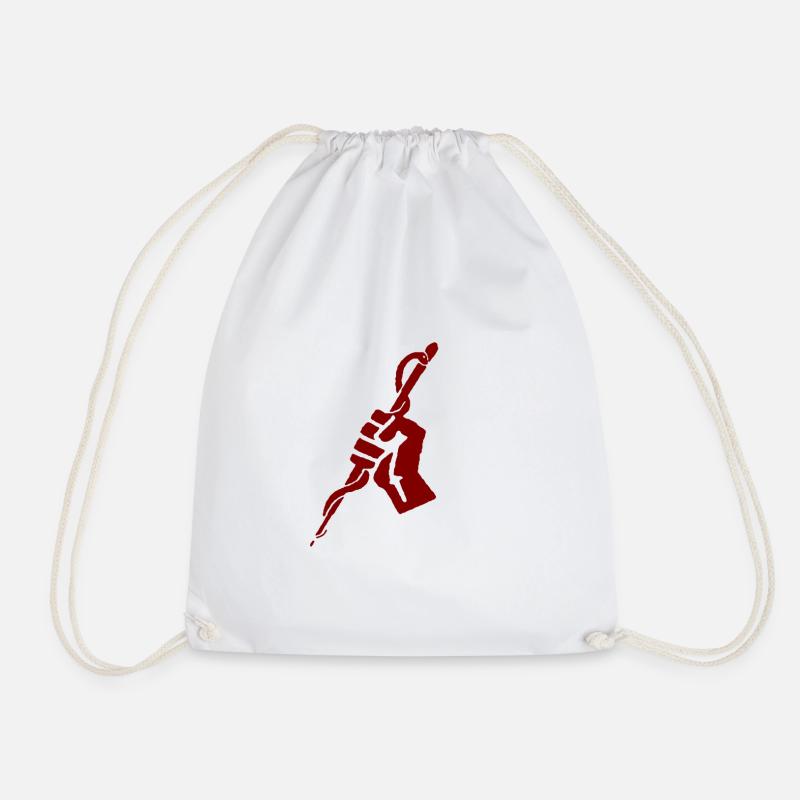 Faust Aesculapius demo paramedic - Drawstring Bag - white