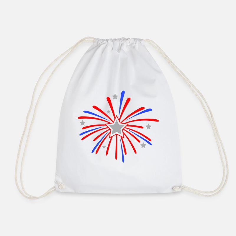 Fireworks New Year gift - Drawstring Bag - white