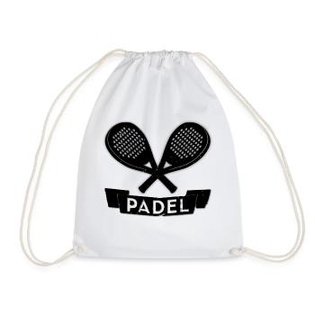 Logo de padel - Sac de sport léger - blanc - Devant