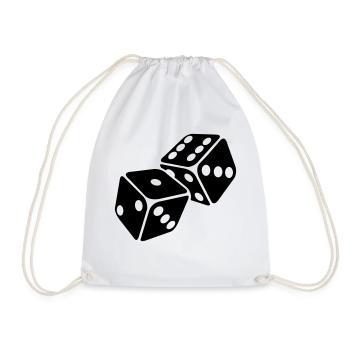Cube - Drawstring Bag - white - Front