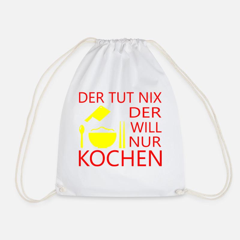 Koch kochen backen - Turnbeutel - Weiß