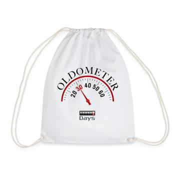 Oldometer 30th birthday - Drawstring Bag - white - Front