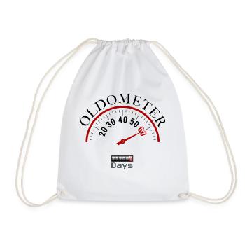 Oldometer 60th birthday - Drawstring Bag - white - Front