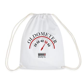 50th Birthday Oldometer - Drawstring Bag - white - Front