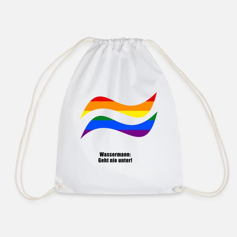 Sternzeichen Wassermann Pride Design - Turnbeutel - Weiß