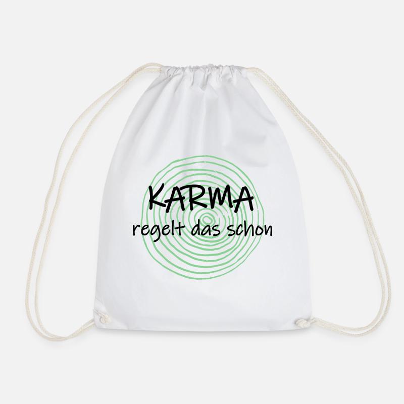 Karma regelt das schon - Turnbeutel - Weiß