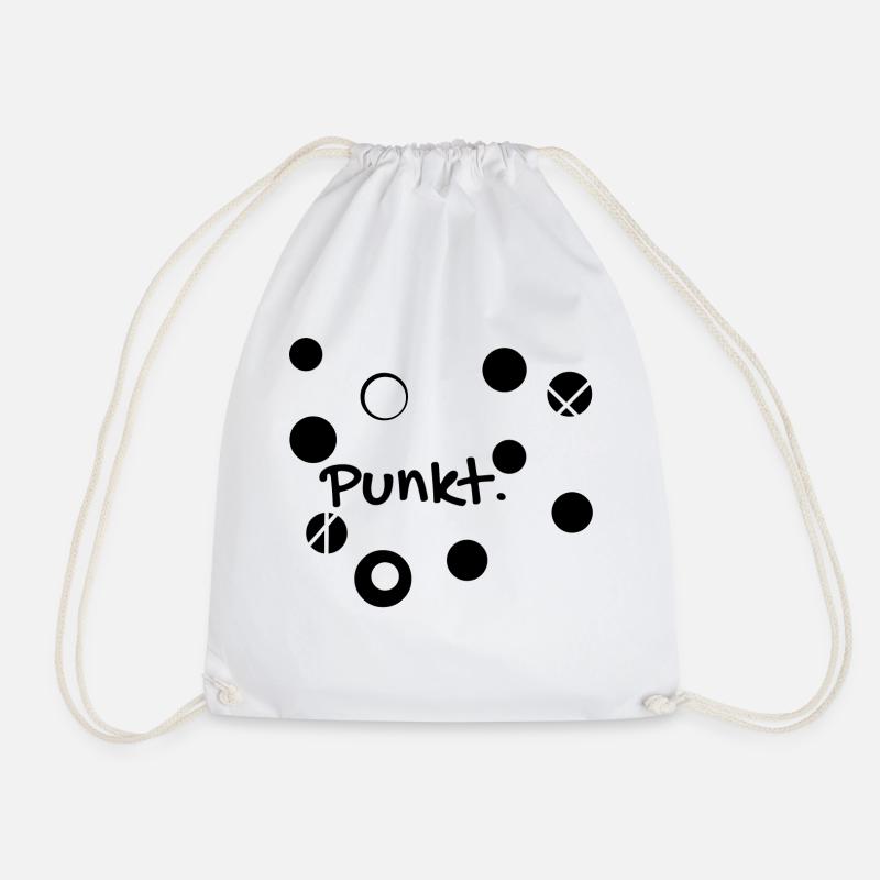 Schwarze Punkte, Black Dots - Turnbeutel - Weiß