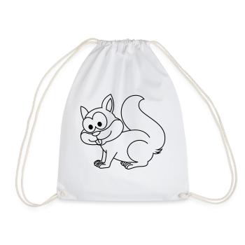 Écureuil Comic Animal - Sac de sport léger - blanc - Devant