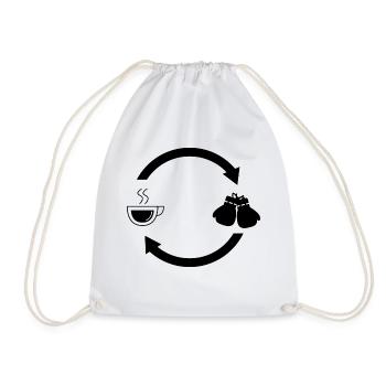 Load coffee Arrows and boxes 1 - - Drawstring Bag - white - Front