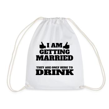 Fiançailles Mariage Bagues de Mariage JGA Mariage Coeur Amour - Sac de sport léger - blanc - Devant