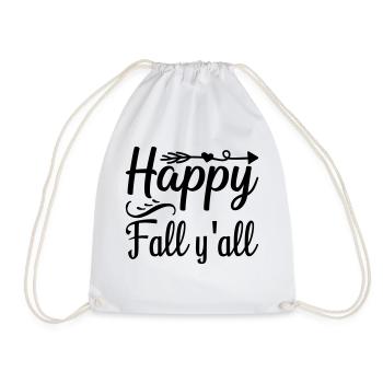 10 happy fall y all - Turnbeutel - Weiß - Vorne